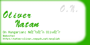 oliver natan business card